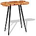 Tavolo A Tronco Legno Massello Di Acacia 90x60x110 Cm - Foto miniatura 5