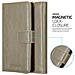 Custodia Compatibile Con Nokia Lumia 950 In Marrone Cappuccino - Coperchio Protettiva Con Chiusura Magnetica, Funzione Stand E Tasca Per Le Carte - Foto miniatura 4