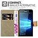 Custodia Compatibile Con Nokia Lumia 950 In Marrone Cappuccino - Coperchio Protettiva Con Chiusura Magnetica, Funzione Stand E Tasca Per Le Carte - Foto miniatura 7
