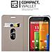 Custodia Compatibile Con Motorola Moto G2 In Grigio Chiaro Marrone - Coperchio Protettiva Con Chiusura Magnetica, Funzione Stand E Tasca Per Le Carte - Foto miniatura 8