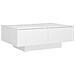 Tavolino da Salotto Bianco 90x60x31 cm in Legno Multistrato - Foto miniatura 1