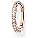 , Orecchini A Cerchio Da Donna Con Pietre Bianche Placcate In Oro Rosa Su Base In Argento Sterling 925, Cr659-416-14 - Foto miniatura 1