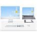 Supporto per PC Portatile da Scrivania in Alluminio /Argento supporta fino a 5 kg, Rialzo Ergonomico per Laptop, Supporto Portatile per Notebook Macbook Air /Pro, Dell XPS, Lenovo - Foto miniatura 9