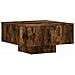 Tavolino Rovere Fumo 60x60x31,5 Cm In Legno Multistrato - Foto miniatura 1