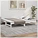 Dormeuse Estraibile Bianca 2x (75x190) Cm Legno Massello Di Pino - Foto miniatura 1