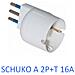 Sl1007 Presa Adattatore Con Spina 16a Presa 2p-t 16a Schuko White - Foto miniatura 2