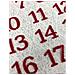 3 Fogli Di Adesivi Numerici Floccati Rossi Per Il Calendario Dell'avvento - Foto miniatura 1
