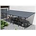 Pergola Addossata/posto Auto Coperto 24m² Kleo 800l300 Alluminio Grigio - Foto miniatura 1