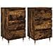 Comodini 2 Pz Rovere Fumo 40x35x69 Cm In Legno Multistrato - Foto miniatura 2