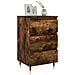 Comodini 2 Pz Rovere Fumo 40x35x69 Cm In Legno Multistrato - Foto miniatura 3
