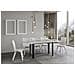 Tavolo Apribile 120/200x45/90 Cm Linea Double Telaio Antracite - Bianco Frassino - Foto miniatura 3