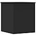 Contenitore Portaoggetti Nero 40x42x46 Cm Legno Multistrato - Foto miniatura 2