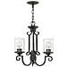 Lampadario Industrial Nordico Casa Alluminio Nero Antico Vetro 3 Luci E27 - Foto miniatura 1