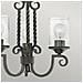 Lampadario Industrial Nordico Casa Alluminio Nero Antico Vetro 3 Luci E27 - Foto miniatura 2