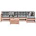 Set Divani Giardino 6 pz con Cuscini Legno Massello di Douglas - Foto miniatura 4