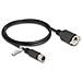Cavo M12 codificato D da 4 pin femmina per RJ45 femmina per installazione Cat. 5e FTP da 1 m nero - Foto miniatura 1