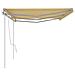 Lusso Casadino -  Tenda Da Sole Retrattile Manuale Con Pali 6x3,5 M Gialla Bianca - Foto miniatura 4