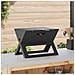 Griglia BBQ a Carbone - Pieghevole, Nera, 46x30x31 cm, Realizzata in Acciaio - Foto miniatura 2