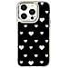 Custodia Per Iphone 14 (6.1) Con Verniciatura A Specchio - Cuore Nero - Foto miniatura 1