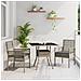 Set da Pranzo Giardino 3 Pezzi Grigio in Polyrattan - Foto miniatura 2