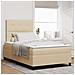 Letto a molle con materasso crema 120x200 cm tessuto - Foto miniatura 2