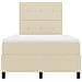 Letto a molle con materasso crema 120x200 cm tessuto - Foto miniatura 8