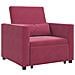Divano Letto Singolo Rosso vino 90 x 165 x 87 cm Velluto - Foto miniatura 1
