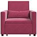 Divano Letto Singolo Rosso vino 90 x 165 x 87 cm Velluto - Foto miniatura 5