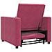 Divano Letto Singolo Rosso vino 90 x 165 x 87 cm Velluto - Foto miniatura 7