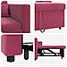 Divano Letto Singolo Rosso vino 90 x 165 x 87 cm Velluto - Foto miniatura 8