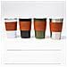 Set Di 4 Tazze Portatili Da Campeggio Per Vino/tè - Acciaio Inossidabile E Pelle  350 Ml - Foto miniatura 2