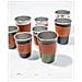 Set Di 4 Tazze Portatili Da Campeggio Per Vino/tè - Acciaio Inossidabile E Pelle  350 Ml - Foto miniatura 4
