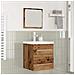 Set di mobili per il bagno con cassetto 2 pcs Legno vecchio - Foto miniatura 2