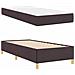Letto a molle Bianco e Marrone Scuro 90 x 190 cm Tessuto - Foto miniatura 6