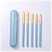 Set Di 5 Pennelli Per Ombretto - Setole Sintetiche Morbide Per Sfumature Perfette Blue - Foto miniatura 2