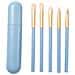 Set Di 5 Pennelli Per Ombretto - Setole Sintetiche Morbide Per Sfumature Perfette Blue - Foto miniatura 1