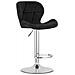 Sgabello WEST - Rivestimento in velluto nero con base cromata x 2 - Foto miniatura 2