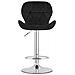 Sgabello WEST - Rivestimento in velluto nero con base cromata x 2 - Foto miniatura 3