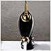 Rubinetto per lavabo da bagno, Blackswan, tipo M280 Unicorn, modello corto nero /oro lucido, misura 20 cm - Foto miniatura 4