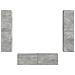 Set mobile TV 6 pcs Grigio cemento Legno multistrato - Foto miniatura 7
