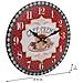 Orologio Da Parete In Legno Rosso D34x2h - Foto miniatura 4