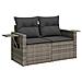 Set Divano da Giardino con cuscino 11 pcs Grigio polyrattan - Foto miniatura 6
