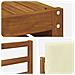 Set divani 11 pcs Naturale e Crema Legno di Acacia Massello - Foto miniatura 7