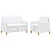 Set di Divani con Storage 2 pcs Bianco Poliestere - Foto miniatura 1