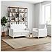 Set di Divani con Storage 2 pcs Bianco Poliestere - Foto miniatura 2