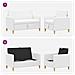 Set di Divani con Storage 2 pcs Bianco Poliestere - Foto miniatura 7