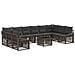 Set Divano da Giardino 11 pcs Grigio polyrattan - Foto miniatura 1