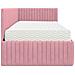 Struttura Letto Angolare con Materasso 2 pcs Grigio Velluto - Foto miniatura 8