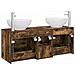 Set di mobili per il bagno 3 pz Rovere Fumo 49,5 x 44,5 x 65 cm - Foto miniatura 4