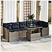 Set Divano da Giardino 8 pz Grigio e Blu Navy polyrattan - Foto miniatura 9